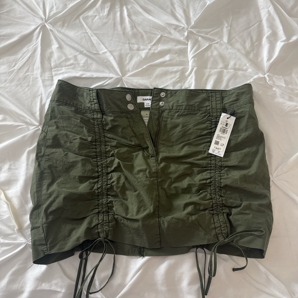 Garage Olive Green Mini Skirt